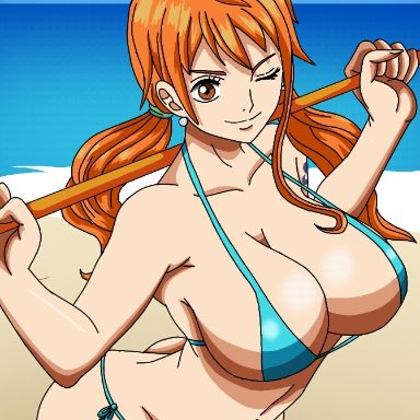 breasts, darkuro 27, female, female focus, nami, one piece, swimsuit