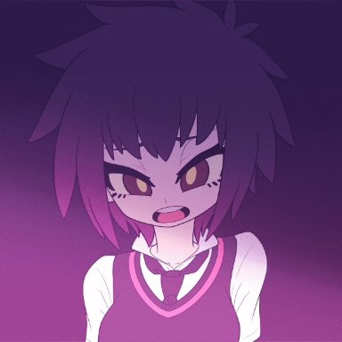 1boy, 1girls, animated, animated gif, gif version, kaikoinu, marvel comics, medium hair, panties, penetration through clothes, peni parker, peni parker (into the spider-verse), penis, school uniform, sex