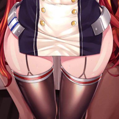 1girls, akchu, anal, animated, azur lane, big breasts, blowjob, breasts, clothed, clothing, fellatio, female penetrated, honolulu (azur lane), large ass, long hair