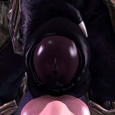 3d, alien, animated, arbiter, armor, balls, big, big balls, fondling balls, futa on male, futanari, halo (game), halo (series), human, licking penis