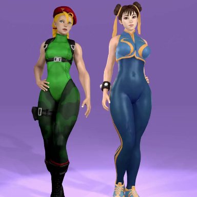 3d, 4girls, almightypatty, animated, asian, asian female, ass, ass shake, big ass, big breasts, bouncing ass, bouncing breasts, bubble butt, busty, cammy white