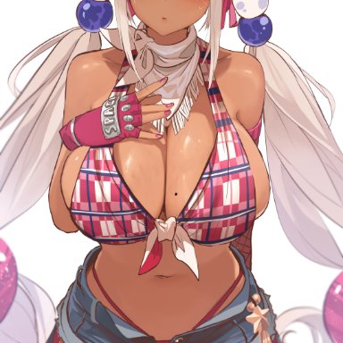 big breasts, breasts, cleavage, cowgirl, cowgirl outfit, denim shorts, dishwasher1910, hololive, hololive english, hololive english -council-, huge breasts, tagme, tsukumo sana, twintails, virtual youtuber
