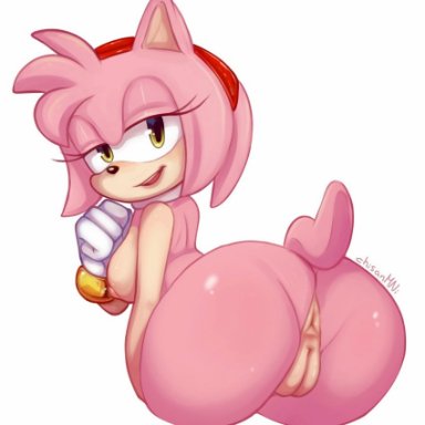 amy rose, hedgehog, pink fur, pink hair, smile, solo, sonic (series)