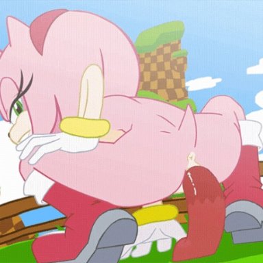 amy rose, animated, boots, penetration, pink fur, pink hair, sonic (series), sonic the hedgehog (series)