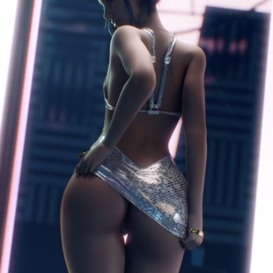 1girls, 3d, ass, big ass, blender, cyberpunk 2077, evelyn parker, female, female only, fugtrup, pussy, solo