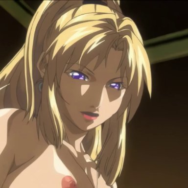 1080p, 1boy, 1girls, all fours, anal, animated, bible black, bible black new testament, big breasts, big penis, bitting, blonde hair, blood, blowjob, blue eyes