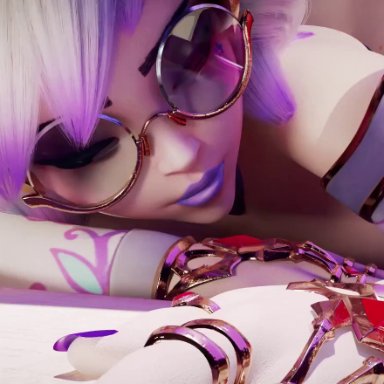 3d, ass, audiodude, blender, book, bunny ears, creampie, cum, doggy style, geckoscave, glasses, jewelry, paladins, pink hair, pixiewillow