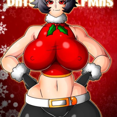 1girls, big breasts, breasts, busty, christmas, faunus, female, female only, hair, hips, hourglass figure, huge breasts, humanoid, kali belladonna, large breasts