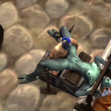 3d, animated, big female, bound, bound legs, forced, hi res, human, human (warcraft), humiliation, large ass, larger female, lawnmower333, legs apart, legs held open