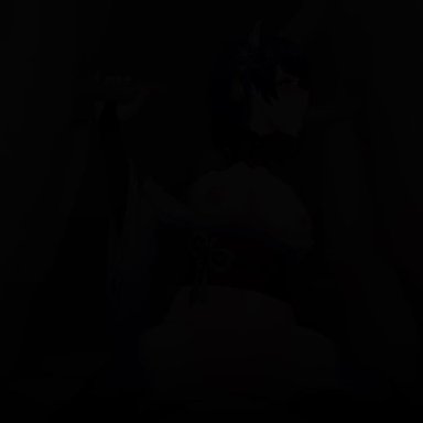 animated, breasts, censored, cowgirl position, cum, cum on face, cumshot, erection, facial, fellatio, female, gangbang, genshin impact, girl on top, group sex