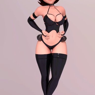 animated, big ass, big breasts, big butt, disney, elastigirl, helen parr, lingerie, pin3d, the incredibles, thick thighs, video