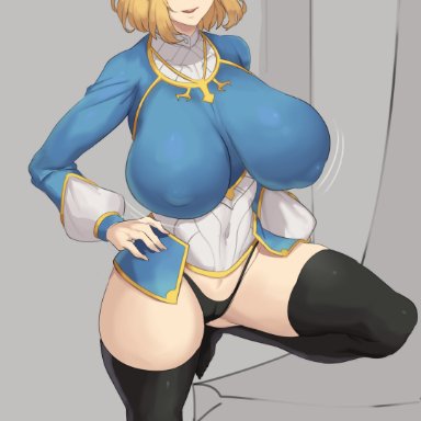 breath of the wild 2, nintendo, the legend of zelda, princess zelda, zelda (breath of the wild), metal owl, 1girls, blue eyes, breasts, clothed, clothed female, erect nipples, erect nipples under clothes, female, female only
