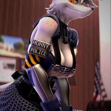 flint (foretbwat), dominussfm, foretbwat, 1girl, anthro only, armband, armor, bare shoulders, belt, big ass, big breasts, bipedal, black claws, black nose, boots