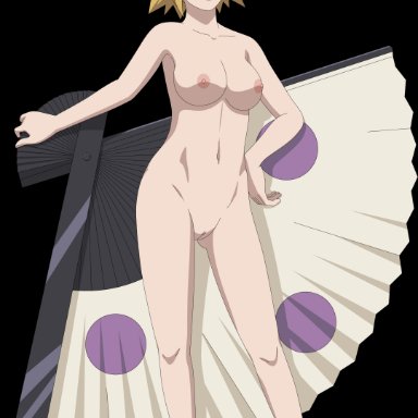 boruto: naruto next generations, naruto, naruto (series), temari, toadd95, 1girls, alternate breast size, barefoot, big breasts, blonde hair, breasts, completely nude, fan, feet, female