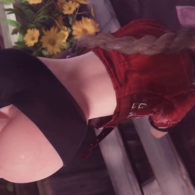 final fantasy, final fantasy vii, final fantasy vii remake, aerith gainsborough, grand cupido, 1boy, 1girls, anal, anal penetration, anal sex, anus, ass, from behind, from behind position, penetration