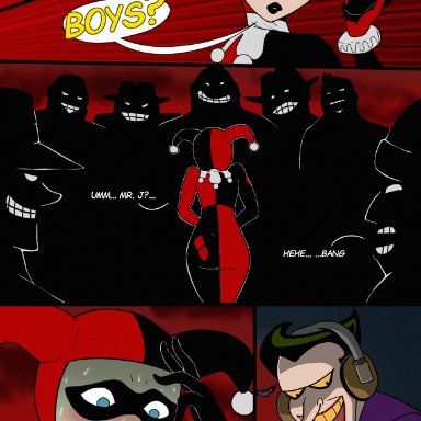 batman: the animated series, batman (series), dc, dc comics, dcau, new year, batman, harley quinn, harley quinn (classic), joker, drules (artist), anal sex, ass, big penis, black lipstick