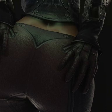 batman: arkham city, batman (series), dc, dc comics, talia al ghul, kishi, ass focus, big ass, huge ass, moaning, animated, dialogue, sound, tagme, video