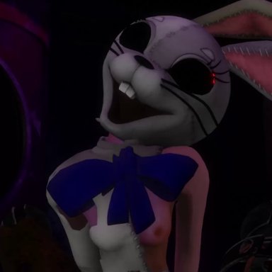 five nights at freddy's, glitchtrap, springtrap, springtrap (fnaf), vanny (fnaf), william afton, animatronic, areola, bunny ears, bunnysuit, cum in pussy, cum inside, destroyed clothing, female focus, female on top