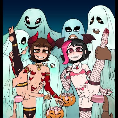 halloween, shezow, star vs the forces of evil, guy hamdon, marco diaz, princess marco, 1i3, anal, condom, condom balloon, costume, crossdressing, cum while penetrated, cumming from anal sex, femboy