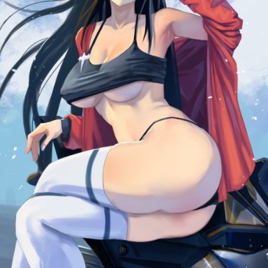 kill la kill, kiryuuin satsuki, ultrabinou, 1girls, ass, big ass, big butt, black hair, blue eyes, blush, breasts, female, female focus, long hair, sitting