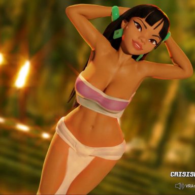 dreamworks, the road to el dorado, chel, crisisbeat, vranimeted, 1girls, beautiful, big breasts, black hair, bracelet, breasts, brown eyes, busty, cleavage, clothing