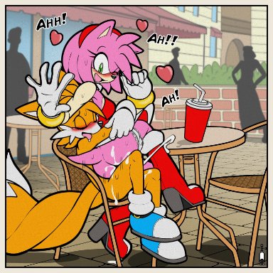 archie comics, sega, sonic (series), sonic the hedgehog (archie), sonic the hedgehog (comics), sonic the hedgehog (series), amy rose, tails, ardan norgate, ambiguous penetration, anthro, bodily fluids, border, canid, canine