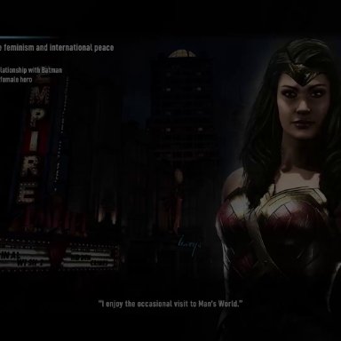 batman (series), dc, dc comics, injustice 2, wonder woman (series), bruce wayne, diana prince, wonder woman, thermalobject99, wampasfm, 1boy, 1girls, sex, 3d, animated