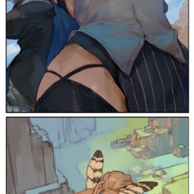 hololive, hololive english -council-, minecraft, nanashi mumei, ouro kronii, cutesexyrobutts, 2girls, big breasts, half-closed eyes, innocent, looking down, looking up, shadow, underboob, low-angle view