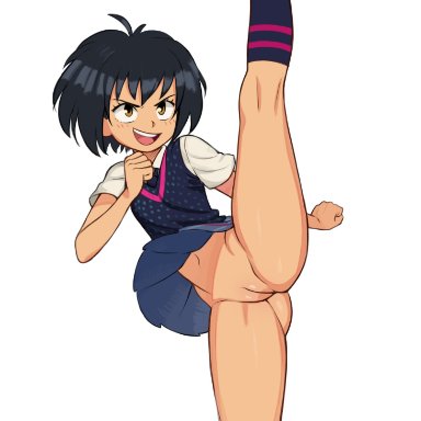 peni parker, mangamaster, leg raise, no panties, pussy, shaved pussy, tagme