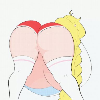 cassie (theycallhimcake), pinkanimations, theycallhimcake, ass, ass shake, back view, backboob, big ass, big breasts, big butt, blonde hair, boobs and butt pose, breasts, huge ass, huge breasts