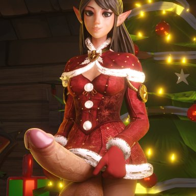 christmas, paladins, ying (paladins), alexavlewd, futanari, 3d