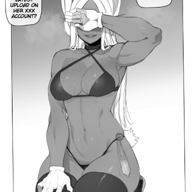 my hero academia, miruko, rumi usagiyama, mr.skull, ratatatat74, 1girls, thighs