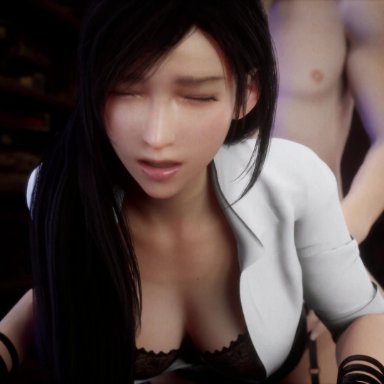 final fantasy, final fantasy vii, final fantasy vii remake, square enix, tifa lockhart, juicyneko, 3840x2160, asian, asian female, black hair, breasts, doggy style, doggystyle, female, light-skinned female