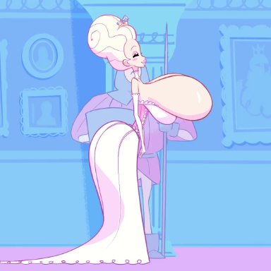 queen melona, hexamous, bouncing breasts, bursting breasts, gigantic breasts, huge breasts, hyper breasts, long hair, milf, overflowing breasts, queen, animated, sound, sound effects, tagme