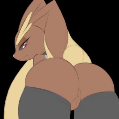 nintendo, pokemon, lopunny, pok&#233;mon (species), arteficialtrees, anthro, ass, bent over, big butt, big ears, blush, clothed, clothing, eyebrows, eyelashes