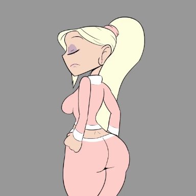 paranorman, courtney babcock, scrabble007, 1girls, ass, big ass, blonde hair, breasts, clothing, female, panties, pants, ponytail, animated, no sound