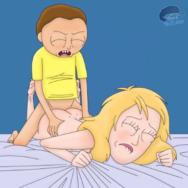 rick and morty, beth smith, morty smith, the hobbit artist, thehobbitartist, 1boy, 1girls, age difference, ass up, balls deep, bare arms, bare ass, bare legs, bare shoulders, barefoot