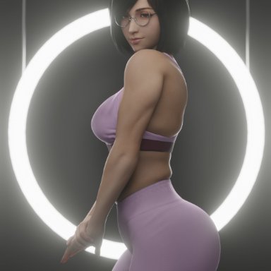 final fantasy, final fantasy vii, final fantasy vii remake, tifa lockhart, loligagger, 1girls, alternate hairstyle, ass, big ass, black hair, bob cut, bottom heavy, clothed, dat ass, female