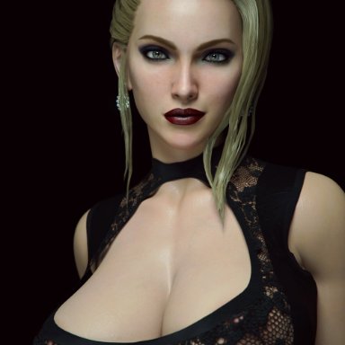 final fantasy, final fantasy vii, scarlet (ffvii), smz-69, 1girls, areolae, big breasts, breasts, female, female only, large breasts, looking at viewer, nipples, solo, 3d