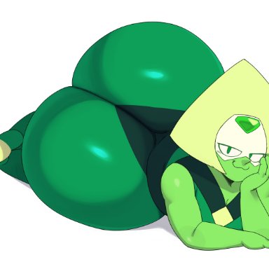 steven universe, gem (species), peridot (steven universe), sssonic2, 1girls, :3, alien, alien girl, ass, ass focus, big ass, big butt, bottom heavy, breasts, bubble ass