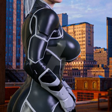 marvel, marvel comics, spider-man (series), black cat, black cat (marvel), felicia hardy, prophetweb66, ass, big ass, big breasts, big butt, blue eyes, breasts, bubble ass, bubble butt