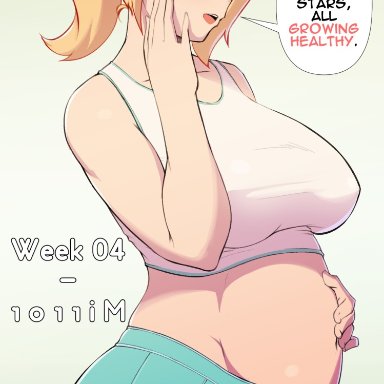 mario (series), nintendo, super mario galaxy, princess rosalina, coffeeslice, early pregnancy, pregnant, progression