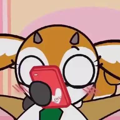 aggressive retsuko, komiya, tsunoda, canaryprimary, 1boy, 1girls, anthro, blush, deer, fellatio, furry, male pov, oral, pov, starry eyes