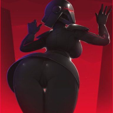 jedi: fallen order, star wars, inquisitor, second sister, trilla suduri, justrube, 1girls, ass, big ass, big breasts, breasts, clothed, clothing, female, female focus