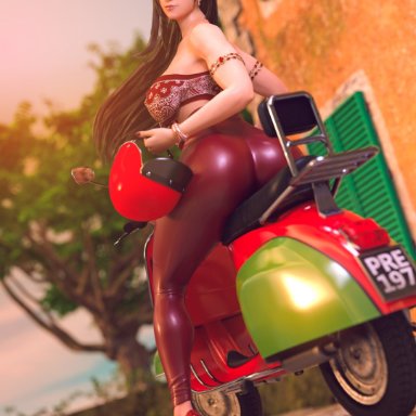 final fantasy, final fantasy vii, final fantasy vii remake, tifa lockhart, milapone, italian flag, pinup pose, 3d, italian senate hack, pinup, tagme