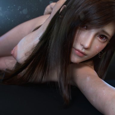 final fantasy, final fantasy vii, final fantasy vii remake, square enix, tifa lockhart, slash soft, 1girls, asian, asian female, breasts, erect nipples, female, female only, light-skinned female, looking at viewer