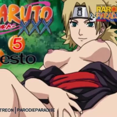 naruto, naruto (series), naruto shippuden, character, naruto uzumaki, original characters, temari, uzumaki naruto, desto, parodieparadise, big breasts, blonde hair, blowjob, cum, cum in pussy