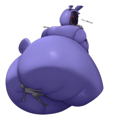five nights at freddy's, bonnie (fnaf), withered bonnie (fnaf), big ass, big butt, blinking, buttcrush, facesitting, gay, gay buttcrush, henopie, kink, male/male, sweat