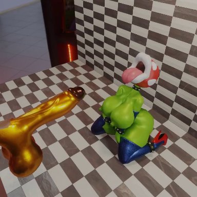 mario (series), nintendo, piranha plant, wyerframez, big lips, cumshot, excessive cum, fluid animation, huge cock, mouth open, 3d, animated, blender, no sound, video