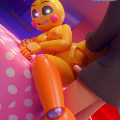 five nights at freddy's, toy chica (fnaf), toy chica (love taste), super elon, animatronic, big breasts, big penis, large penis, animated, sound, video